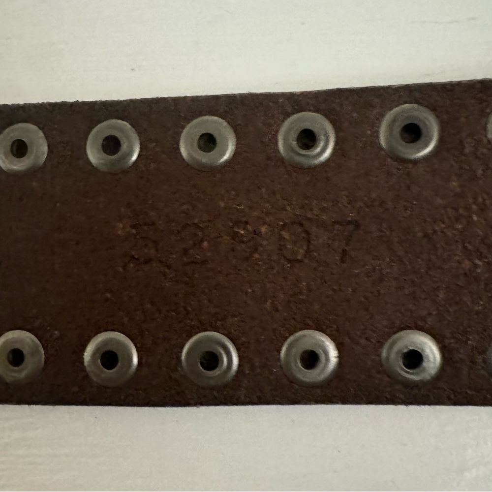 J.Crew Womens Size Small Brown Leather Rivet Adjustable Ring Belt - Picture 9 of 10
